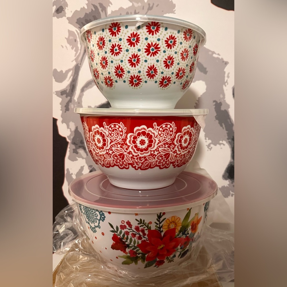 Pioneer Woman Winter Bouquet Melamine set.